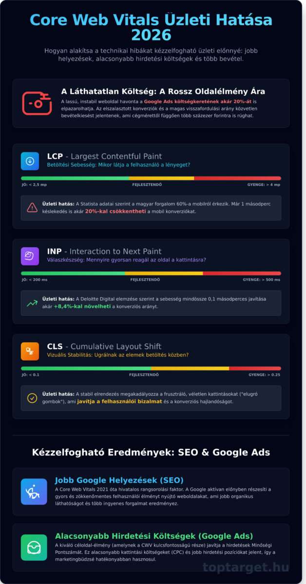 Core Web Vitals javítása 2026-ban: Teljes technikai és üzleti útmutató 1 Core Web Vitals javítása 2026-ban: Teljes technikai és üzleti útmutató