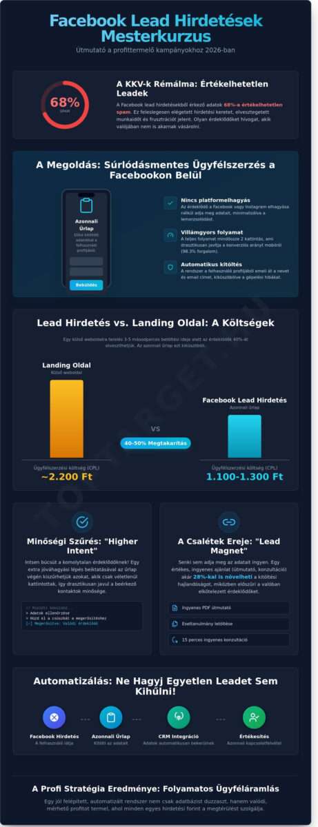 Facebook Lead Hirdetések 2026: Útmutató a Minőségi Lead Generáláshoz 1 Facebook Lead Hirdetések 2026: Útmutató a Minőségi Lead Generáláshoz