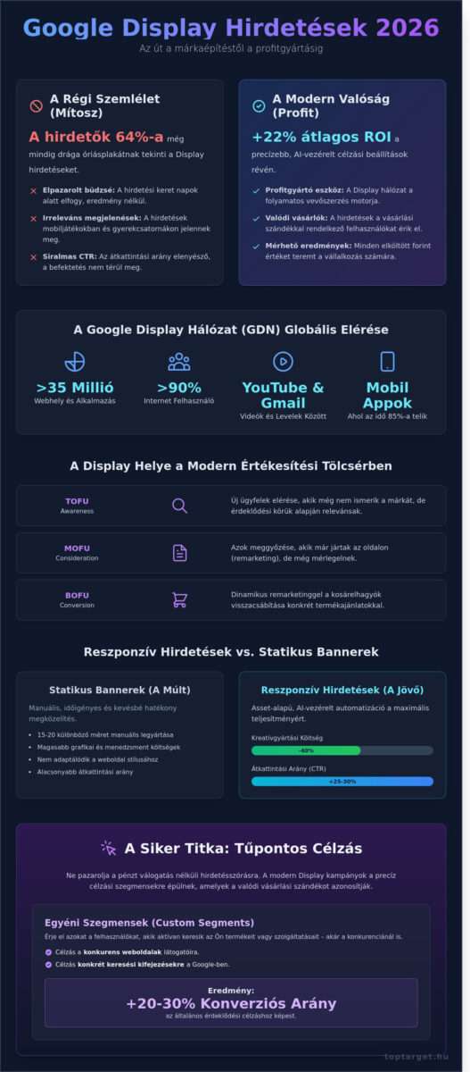 Google Ads Display hirdetések: Stratégia a magas megtérüléshez 2026-ban 1 Google Ads Display hirdetések: Stratégia a magas megtérüléshez 2026-ban