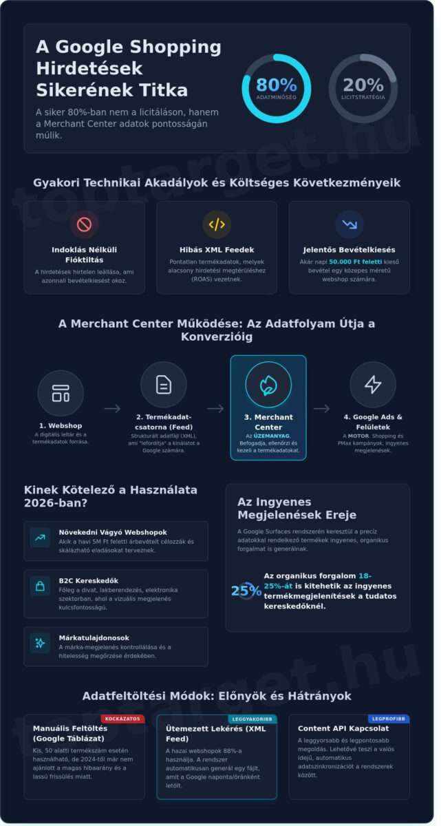 Google Merchant Center Útmutató 2026: A Webshop Növekedés Motorja 1 Google Merchant Center Útmutató 2026: A Webshop Növekedés Motorja