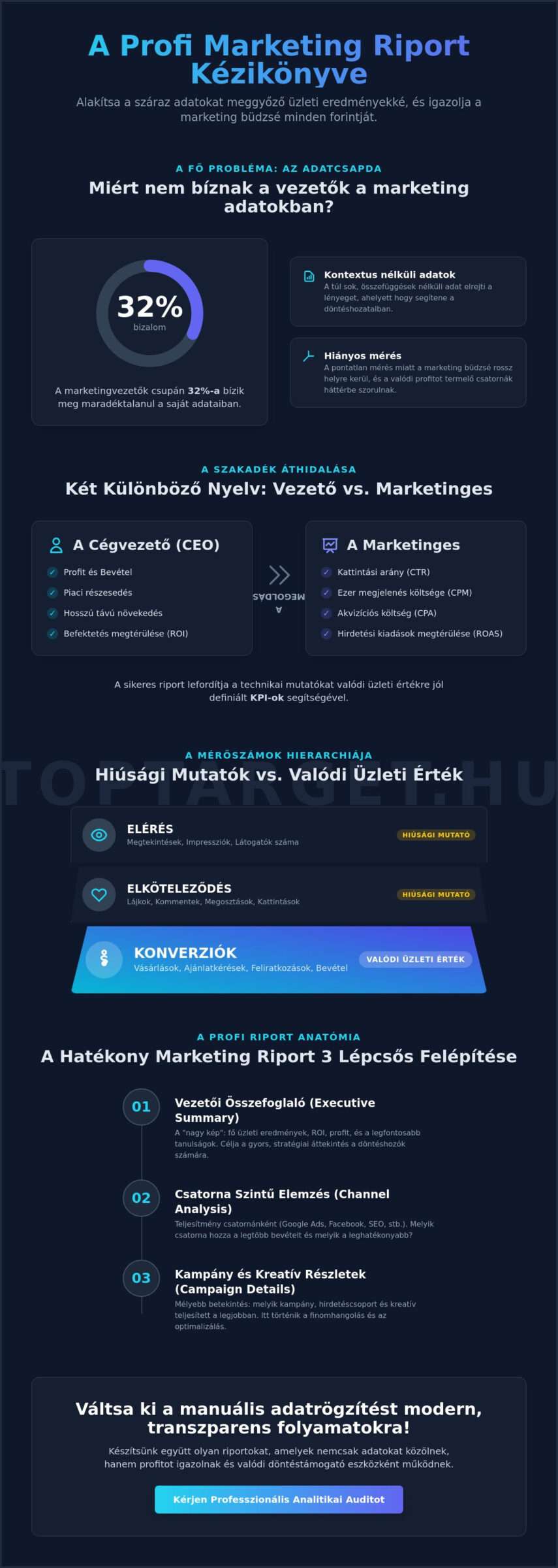 Marketing eredmények bemutatása: Így készíts profitot igazoló riportokat 2026-ban 1 Marketing eredmények bemutatása: Így készíts profitot igazoló riportokat 2026-ban