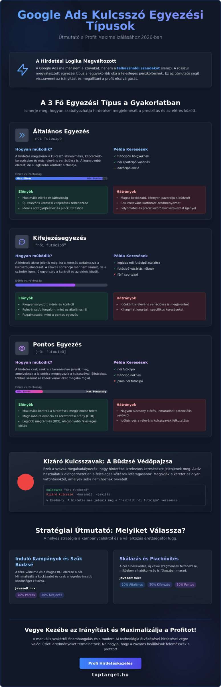 Google Ads kulcsszó egyezési típusok: Útmutató a profitmaximalizáláshoz 2026-ban 1 Google Ads kulcsszó egyezési típusok: Útmutató a profitmaximalizáláshoz 2026-ban