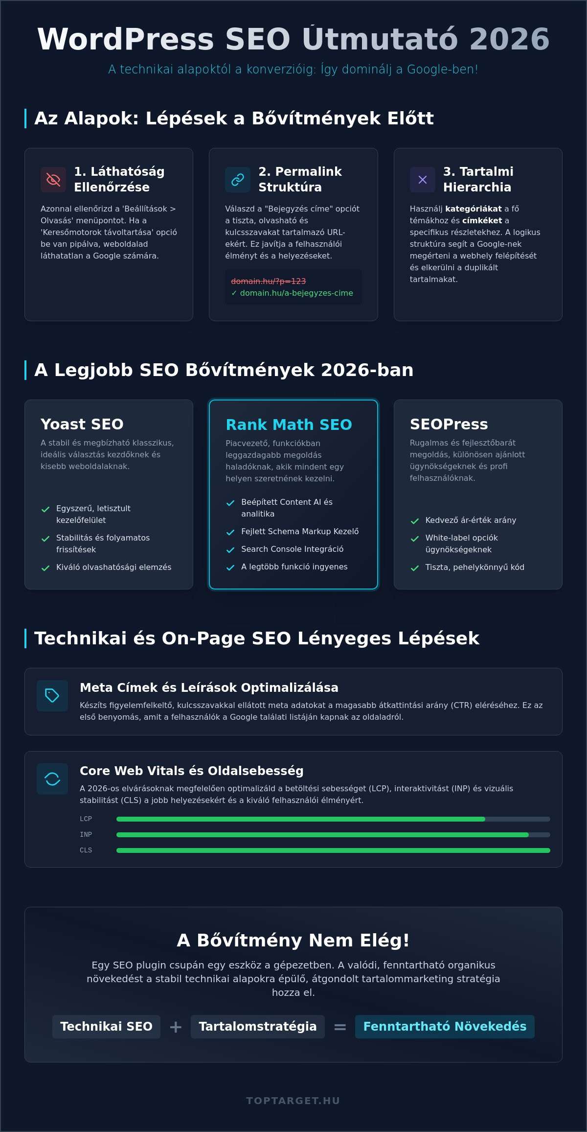 WordPress SEO beállítások 2026: Útmutató a Google-barát weboldalhoz