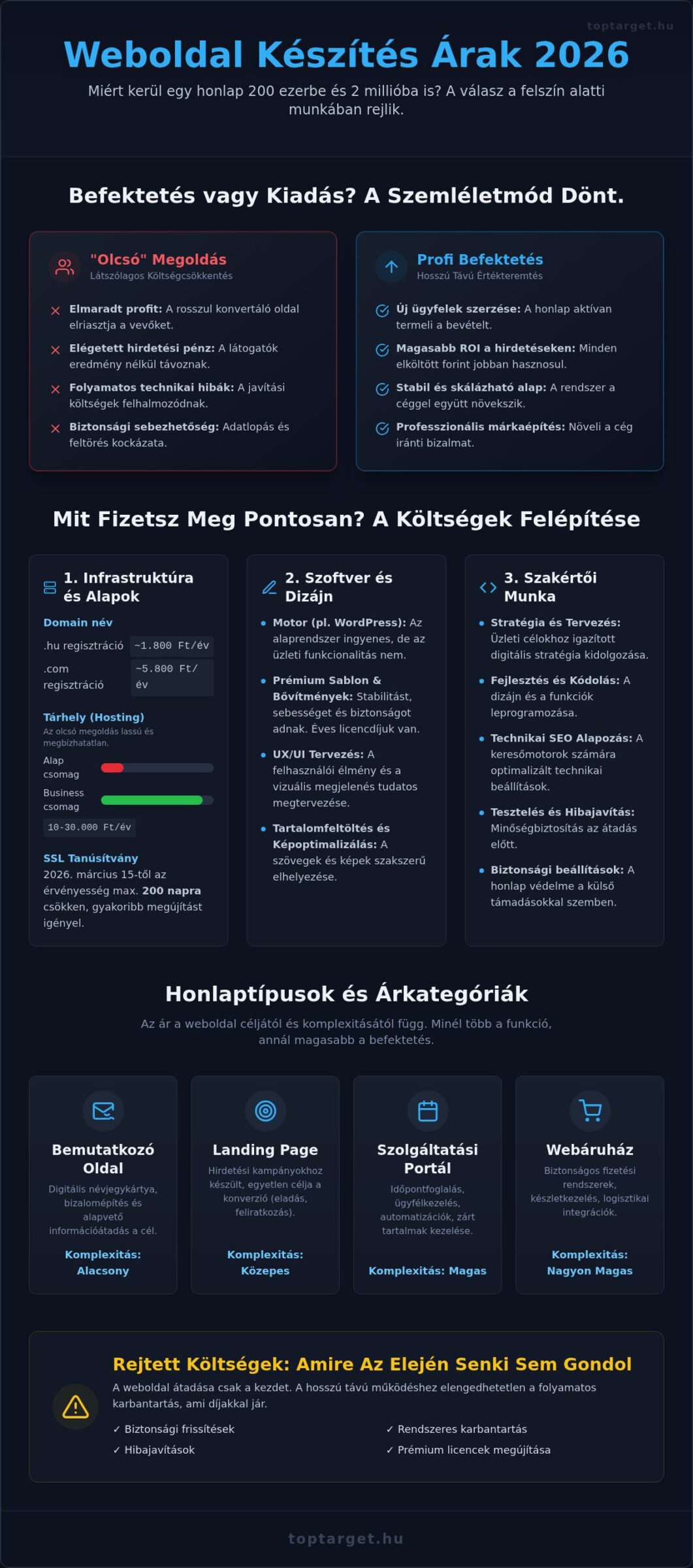 Weboldal készítés árak 2026: Mennyibe kerül egy profi honlap?